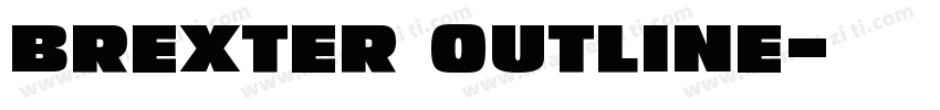 Brexter Outline字体转换